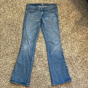 7 For All Mankind Women's Blue Boot Cut Jeans